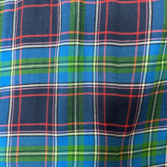 Abercrombie & Fitch Blue Green Red Plaid Button Down Long Sleeve Shirt S - Picture 10 of 13